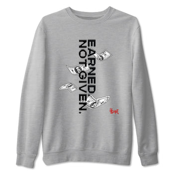 14s Black Toe t shirts to match sneakers Earned Not Given sneaker match tees Air Jordan 14 Black Toe shirt SNRT Sneaker Tees unisex cotton Heather Grey 2 shirts