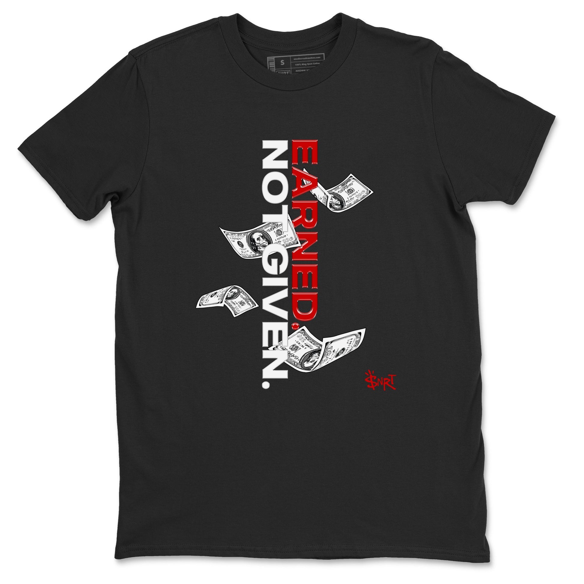 14s Black Toe t shirts to match sneakers Earned Not Given sneaker match tees Air Jordan 14 Black Toe shirt SNRT Sneaker Tees unisex cotton Black 2 shirts