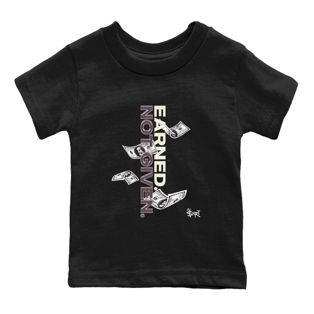 3s A Ma Maniere x Black shirts to match jordans Earned Not Given sneaker match tees Air Jordan 3 A Ma Maniere x Black SNRT Sneaker Release Tees Youth Baby Black 2 crew neck shirts