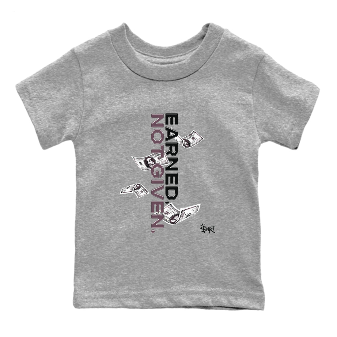 3s A Ma Maniere x Black shirts to match jordans Earned Not Given sneaker match tees Air Jordan 3 A Ma Maniere x Black SNRT Sneaker Release Tees Youth Baby Heather Grey 2 crew neck shirts