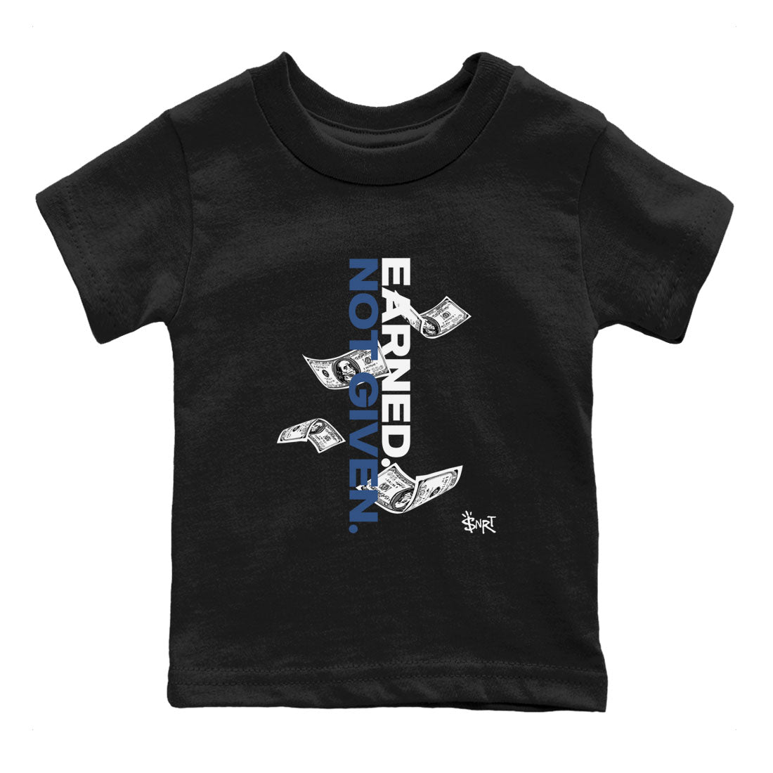 3s For The Love to match jordans Earned Not Given best t shirts to wear with jordans A Ma Maniere x Air Jordan 3 Diffused Blue match shoes to clothes SNRT Sneaker Tees Youth Baby Black 2 tee