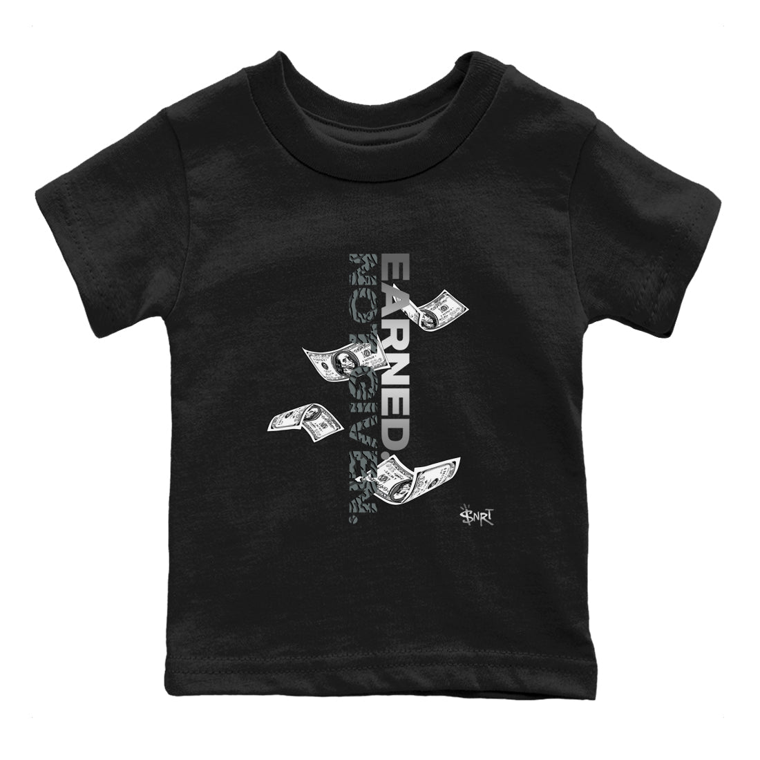 3s Black Cat shirts to match jordans Earned Not Given sneaker match tees Air Jordan 3 Retro Black Cat match shoes to clothes SNRT Sneaker Tees Youth Baby Black 2 tee