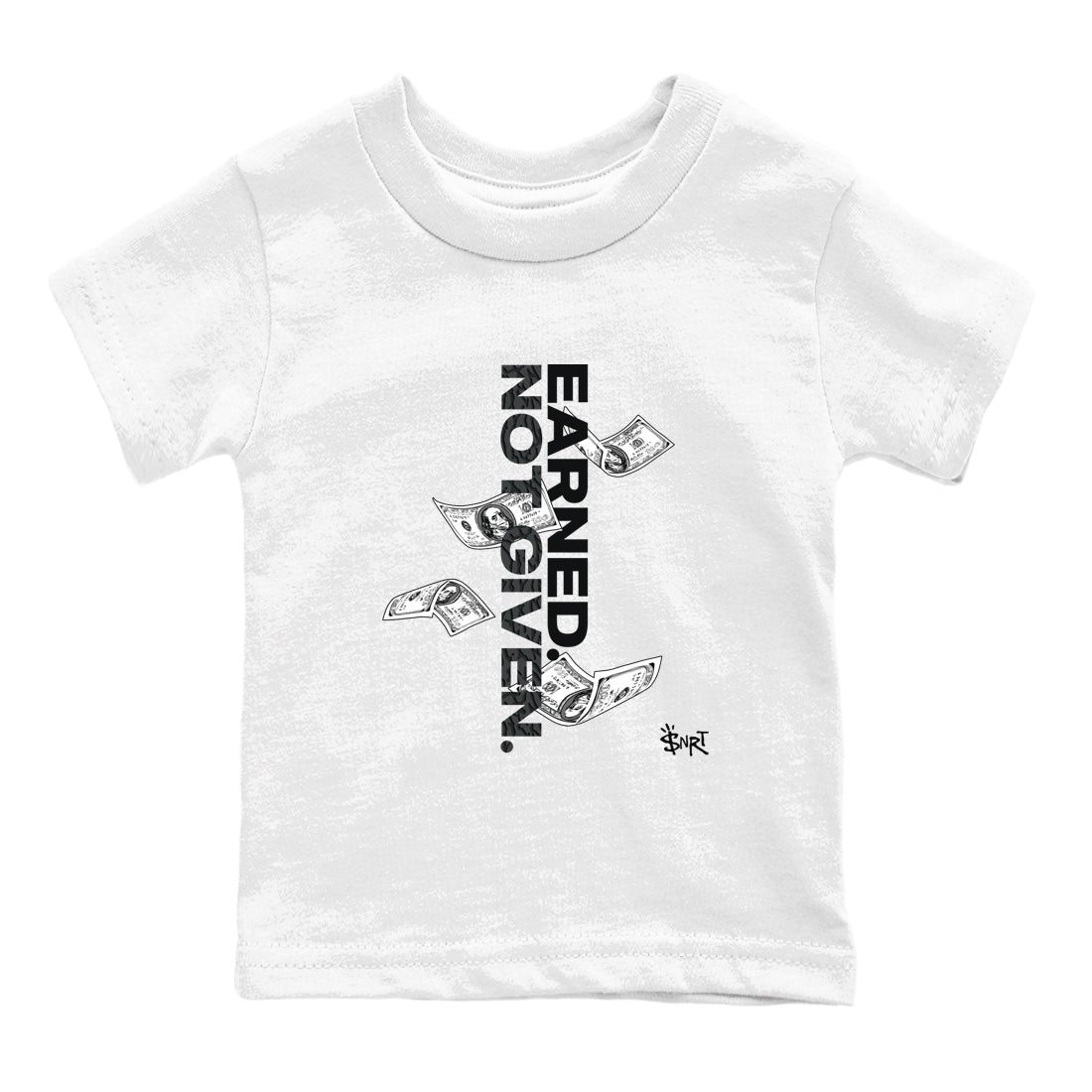 3s Black Cat shirts to match jordans Earned Not Given sneaker match tees Air Jordan 3 Retro Black Cat match shoes to clothes SNRT Sneaker Tees Youth Baby White 2 tee