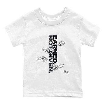 3s Black Cat shirts to match jordans Earned Not Given sneaker match tees Air Jordan 3 Retro Black Cat match shoes to clothes SNRT Sneaker Tees Youth Baby White 2 tee