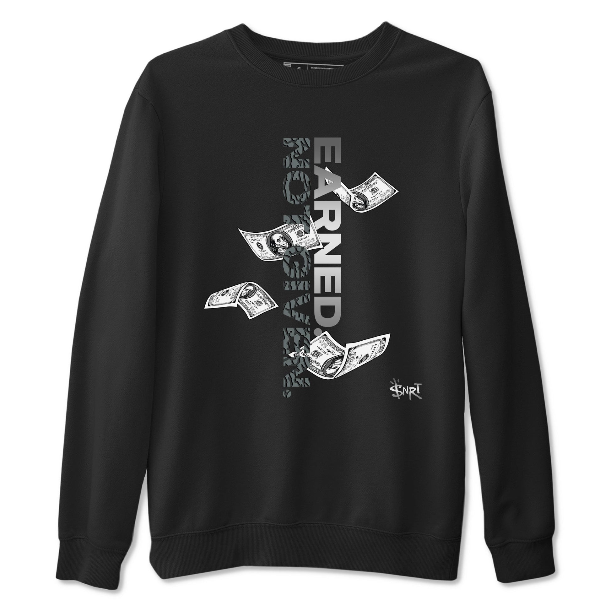 3s Black Cat shirts to match jordans Earned Not Given sneaker match tees Air Jordan 3 Retro Black Cat match shoes to clothes SNRT Sneaker Tees unisex cotton Black 2 shirts