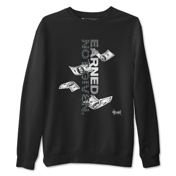 3s Black Cat shirts to match jordans Earned Not Given sneaker match tees Air Jordan 3 Retro Black Cat match shoes to clothes SNRT Sneaker Tees unisex cotton Black 2 shirts