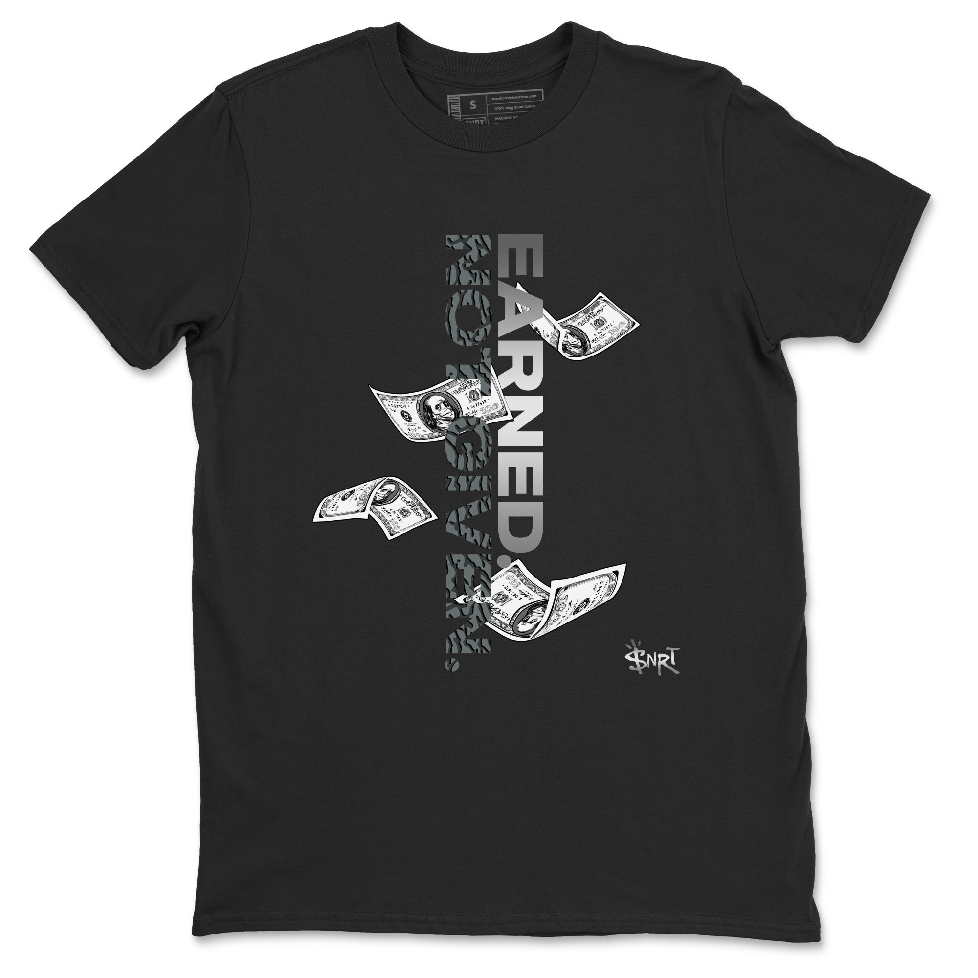 3s Black Cat shirts to match jordans Earned Not Given sneaker match tees Air Jordan 3 Retro Black Cat match shoes to clothes SNRT Sneaker Tees unisex cotton Black 2 shirts