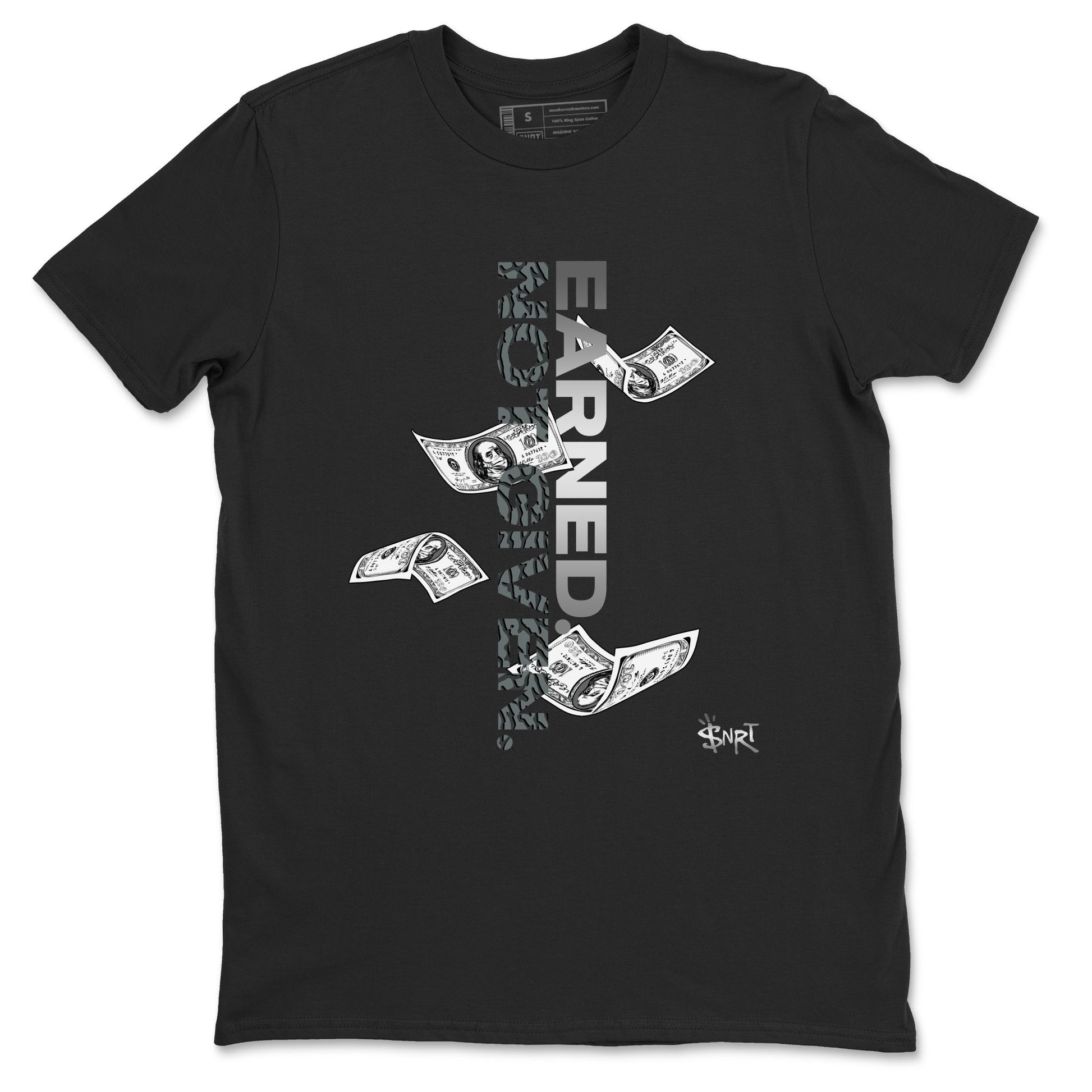 3s Black Cat shirts to match jordans Earned Not Given sneaker match tees Air Jordan 3 Retro Black Cat match shoes to clothes SNRT Sneaker Tees unisex cotton Black 2 shirts