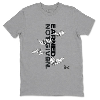 3s Black Cat shirts to match jordans Earned Not Given sneaker match tees Air Jordan 3 Retro Black Cat match shoes to clothes SNRT Sneaker Tees unisex cotton Heather Grey 2 shirts
