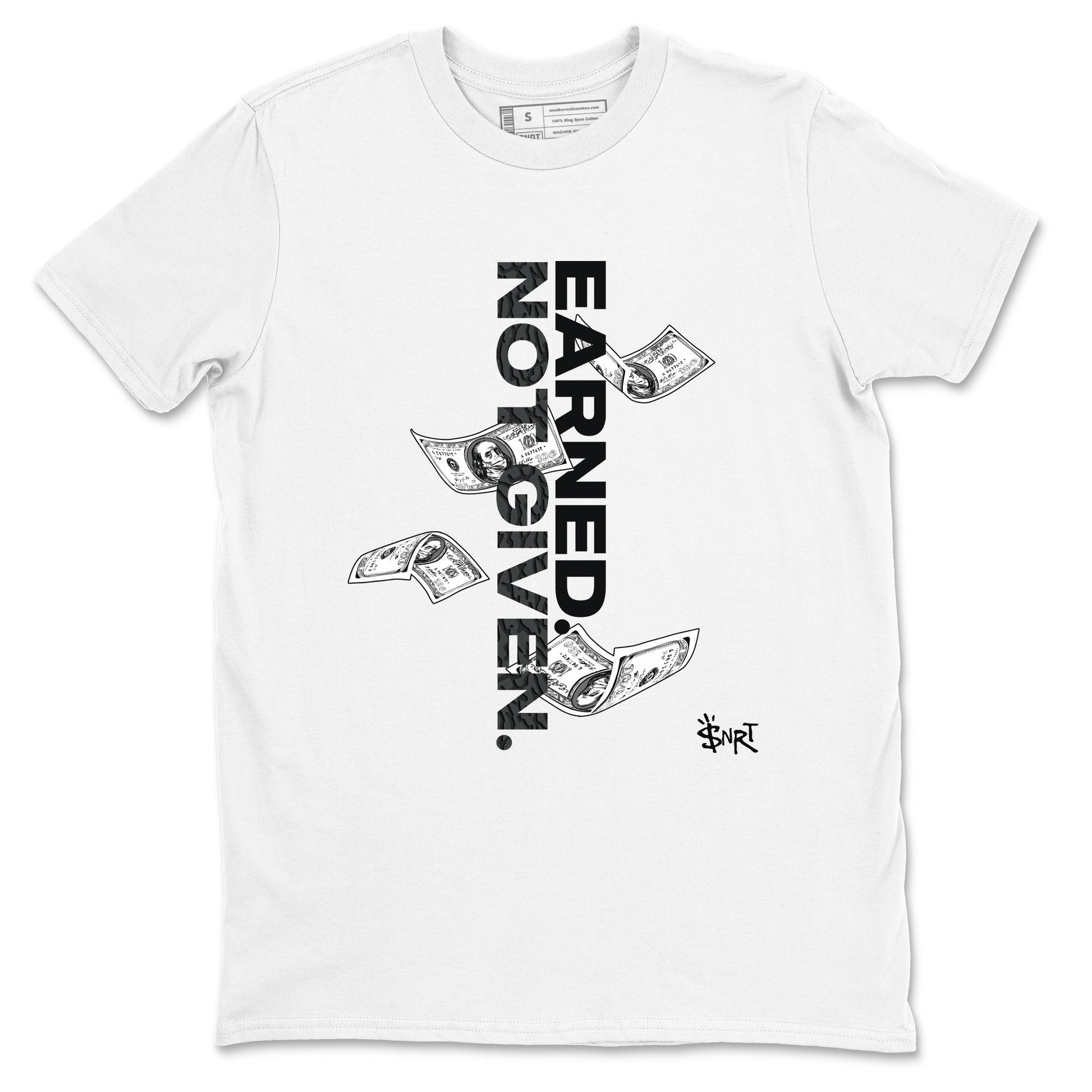 3s Black Cat shirts to match jordans Earned Not Given sneaker match tees Air Jordan 3 Retro Black Cat match shoes to clothes SNRT Sneaker Tees unisex cotton White 2 shirts