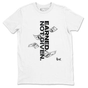 3s Black Cat shirts to match jordans Earned Not Given sneaker match tees Air Jordan 3 Retro Black Cat match shoes to clothes SNRT Sneaker Tees unisex cotton White 2 shirts