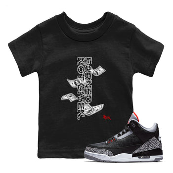 3s Black Cement shirts to match jordans Earned Not Given sneaker match tees Air Jordan 3 Black Cement match shoes to clothes SNRT Sneaker Tees Youth Baby Black 1 tee