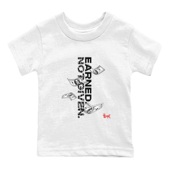 3s Black Cement shirts to match jordans Earned Not Given sneaker match tees Air Jordan 3 Black Cement match shoes to clothes SNRT Sneaker Tees Youth Baby White 2 tee
