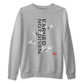3s Black Cement shirts to match jordans Earned Not Given sneaker match tees Air Jordan 3 Black Cement match shoes to clothes SNRT Sneaker Tees unisex cotton Heather Grey 2 shirts