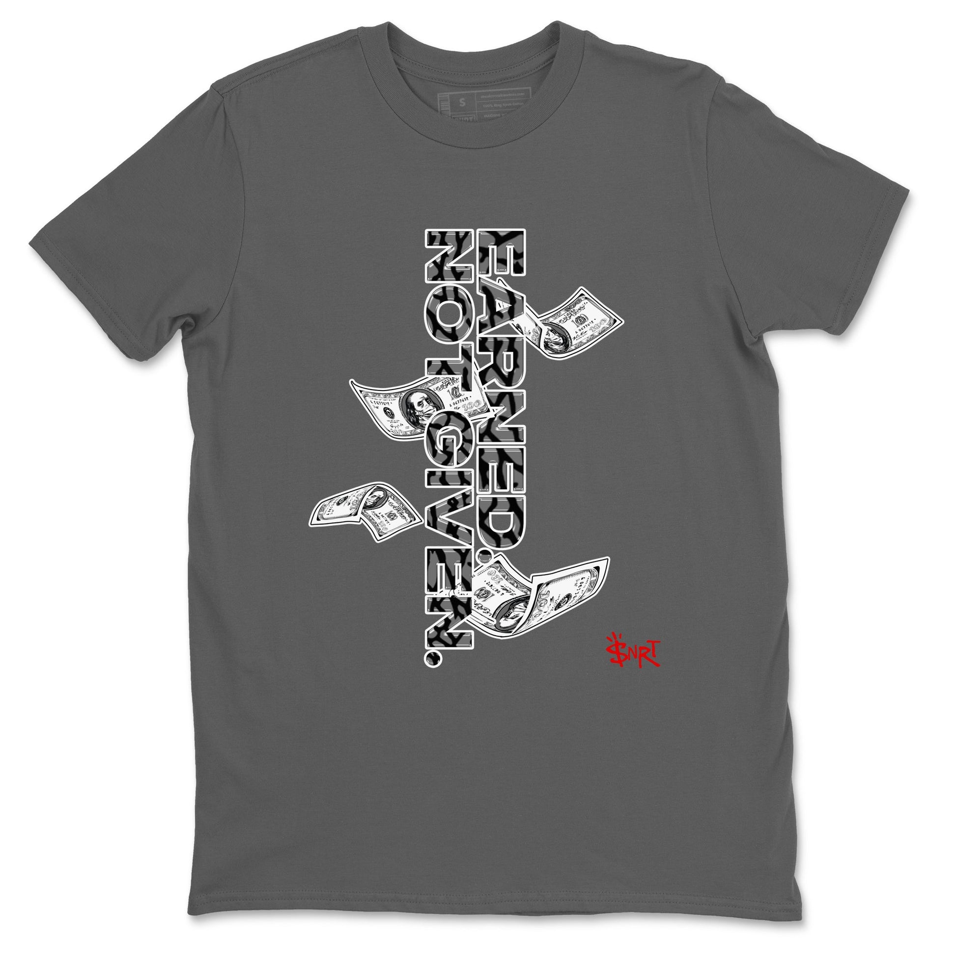3s Black Cement shirts to match jordans Earned Not Given sneaker match tees Air Jordan 3 Black Cement match shoes to clothes SNRT Sneaker Tees unisex cotton Cool Grey 2 shirts