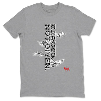 3s Black Cement shirts to match jordans Earned Not Given sneaker match tees Air Jordan 3 Black Cement match shoes to clothes SNRT Sneaker Tees unisex cotton Heather Grey 2 shirts