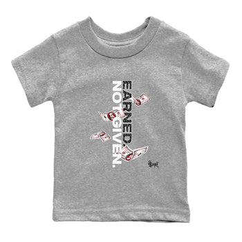 3s Cement Grey shirts to match jordans Earned Not Given sneaker match tees Air Jordan 3 Cement Grey SNRT Sneaker Release Tees Youth Baby Heather Grey 2 crew neck shirts