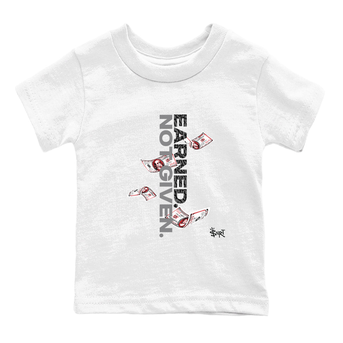3s Cement Grey shirts to match jordans Earned Not Given sneaker match tees Air Jordan 3 Cement Grey SNRT Sneaker Release Tees Youth Baby White 2 crew neck shirts