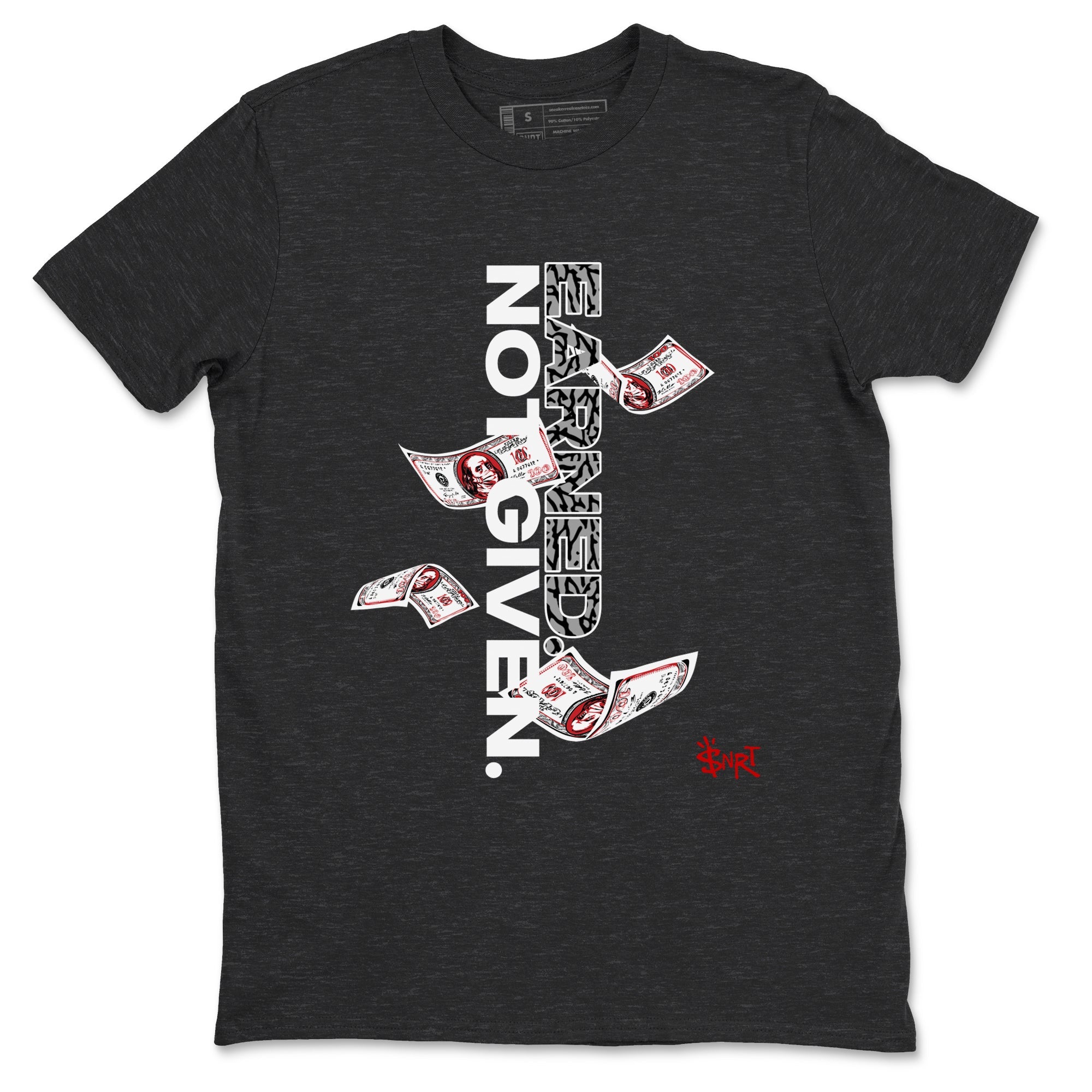 3s Cement Grey shirts to match jordans Earned Not Given sneaker match tees Air Jordan 3 Cement Grey SNRT Sneaker Release Tees unisex cotton Charcoal Heather 2 crew neck shirts