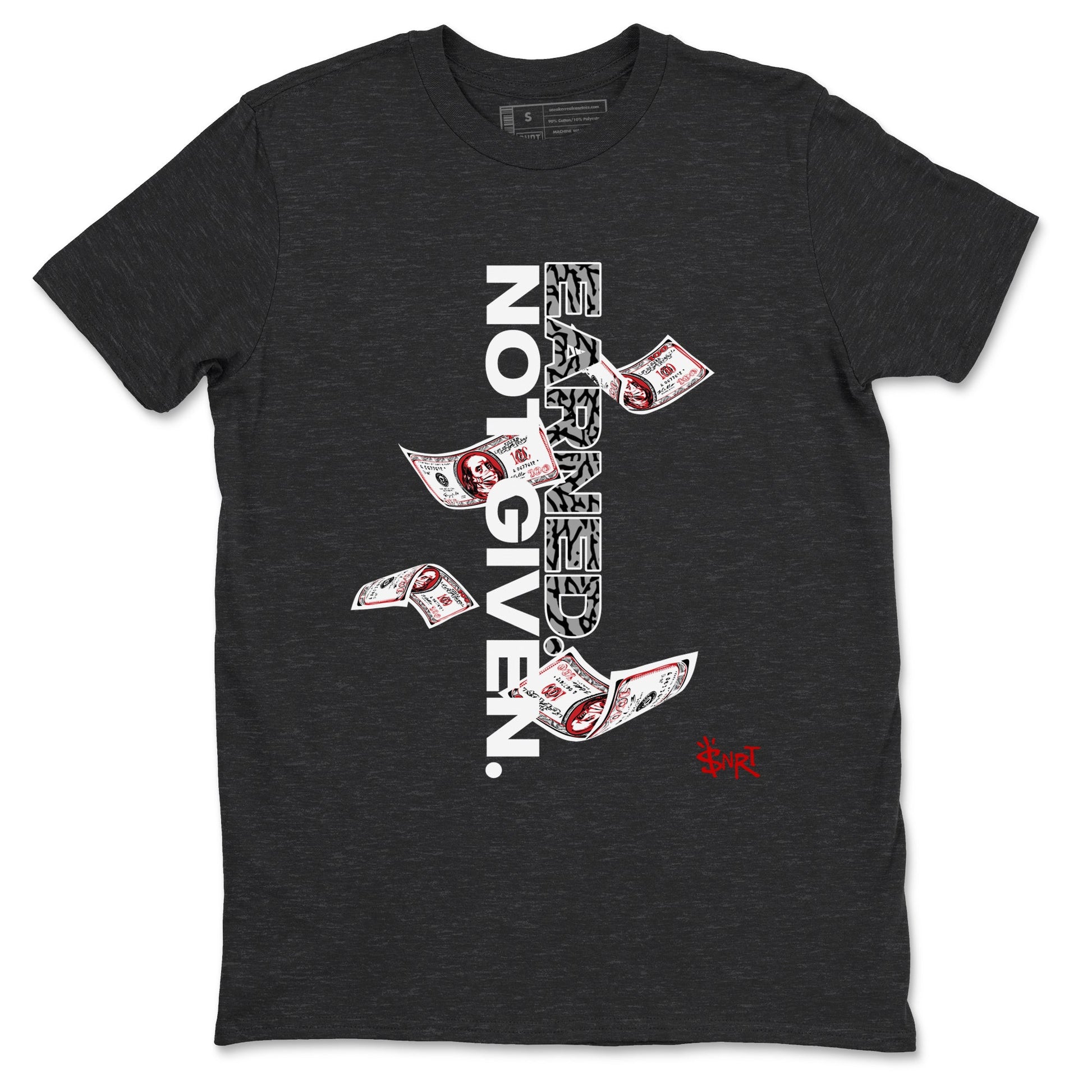 3s Cement Grey shirts to match jordans Earned Not Given sneaker match tees Air Jordan 3 Cement Grey SNRT Sneaker Release Tees unisex cotton Charcoal Heather 2 crew neck shirts