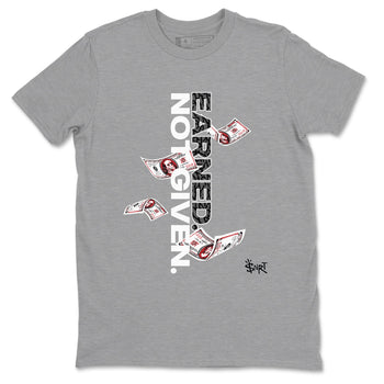 3s Cement Grey shirts to match jordans Earned Not Given sneaker match tees Air Jordan 3 Cement Grey SNRT Sneaker Release Tees unisex cotton Heather Grey 2 crew neck shirts