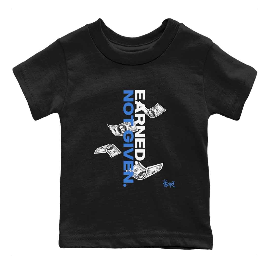 3s Lucky Shorts shirts to match jordans Earned Not Given best t shirts to wear with jordans Air Jordan 3 Lucky Shorts match shoes to clothes SNRT Sneaker Tees Youth Baby Black 2 tee
