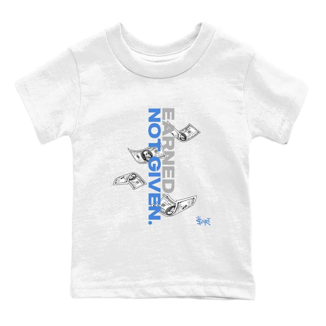 3s Lucky Shorts shirts to match jordans Earned Not Given best t shirts to wear with jordans Air Jordan 3 Lucky Shorts match shoes to clothes SNRT Sneaker Tees Youth Baby White 2 tee