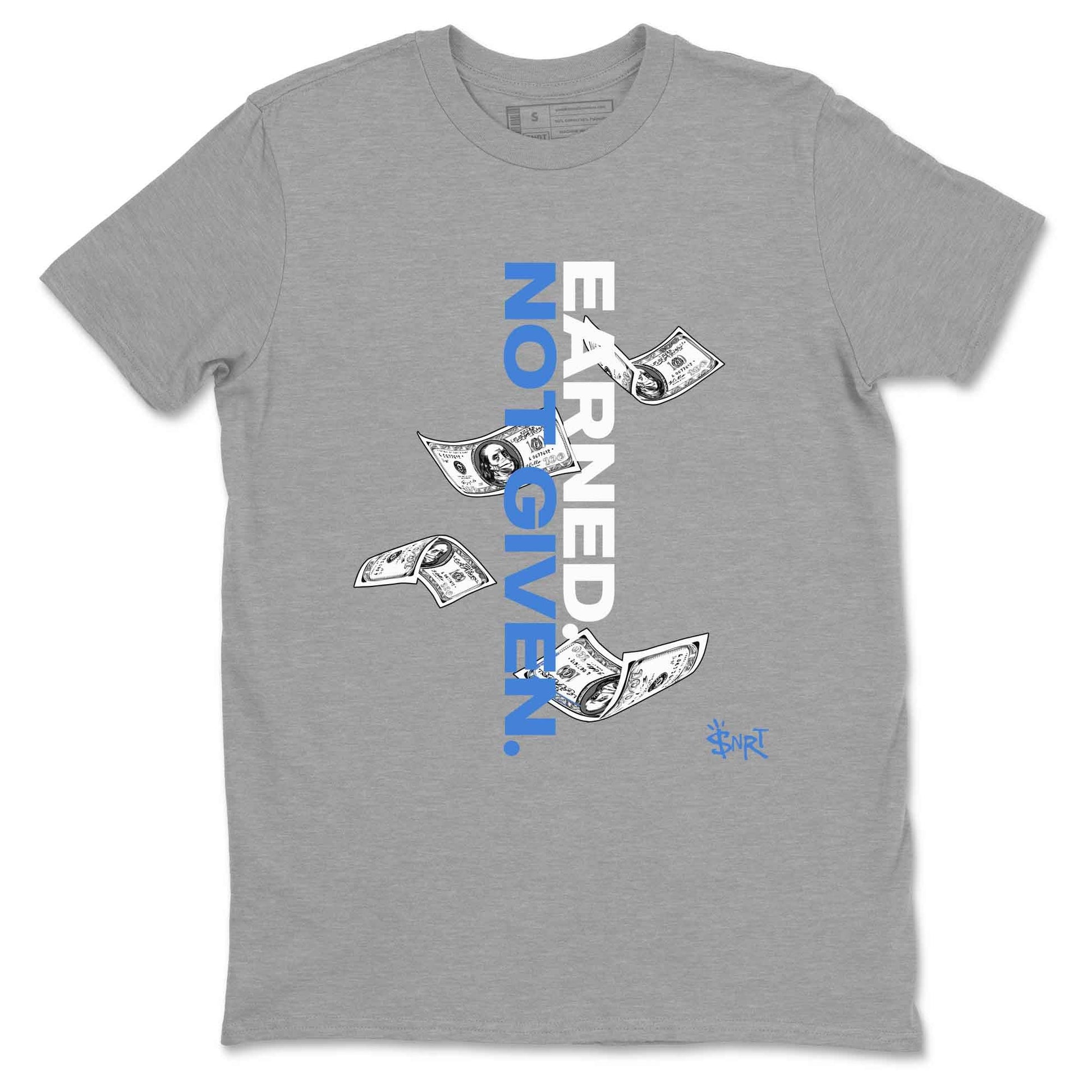 3s Lucky Shorts shirts to match jordans Earned Not Given best t shirts to wear with jordans Air Jordan 3 Lucky Shorts match shoes to clothes SNRT Sneaker Tees unisex cotton Heather Grey 2 shirts