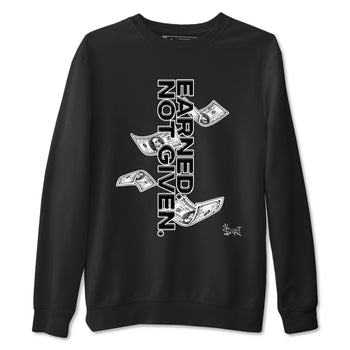 4s Black Cat shirts to match jordans Earned Not Given sneaker match tees Air Jordan 4 Black Cat match shoes to clothes SNRT Sneaker Tees unisex cotton Black 2 shirts