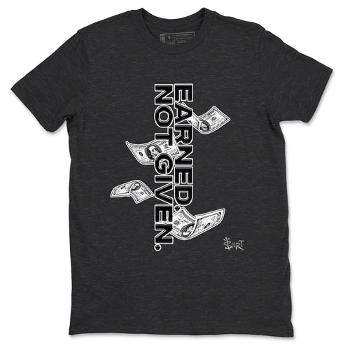 4s Black Cat shirts to match jordans Earned Not Given sneaker match tees Air Jordan 4 Black Cat match shoes to clothes SNRT Sneaker Tees unisex cotton Charcoal Heather 2 shirts