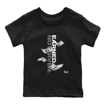 4s Fear shirts to match jordans Earned Not Given sneaker match tees Air Jordan 4 Retro Fear match shoes to clothes SNRT Sneaker Tees Youth Baby Black 2 tee