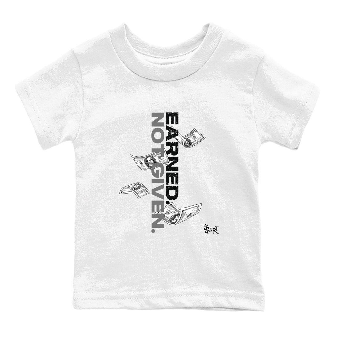 4s Fear shirts to match jordans Earned Not Given sneaker match tees Air Jordan 4 Retro Fear match shoes to clothes SNRT Sneaker Tees Youth Baby White 2 tee