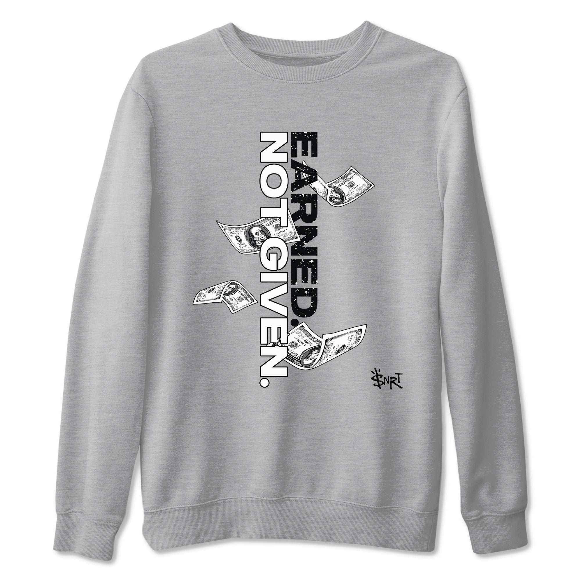 4s Fear shirts to match jordans Earned Not Given sneaker match tees Air Jordan 4 Retro Fear match shoes to clothes SNRT Sneaker Tees unisex cotton Heather Grey 2 shirts