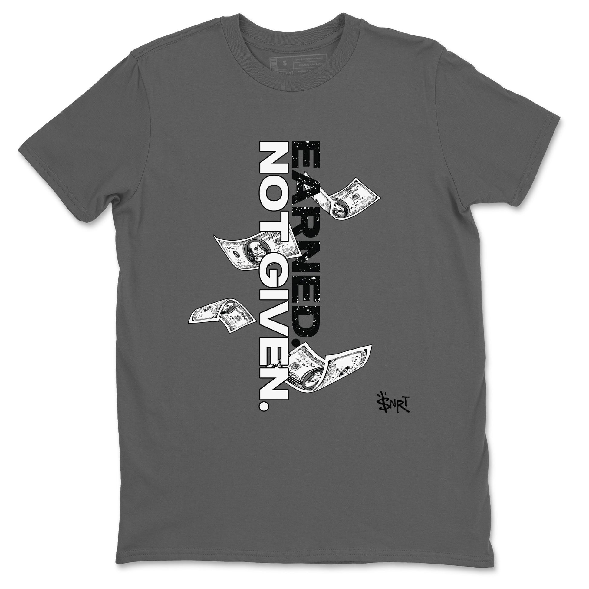 4s Fear shirts to match jordans Earned Not Given sneaker match tees Air Jordan 4 Retro Fear match shoes to clothes SNRT Sneaker Tees unisex cotton Cool Grey 2 shirts