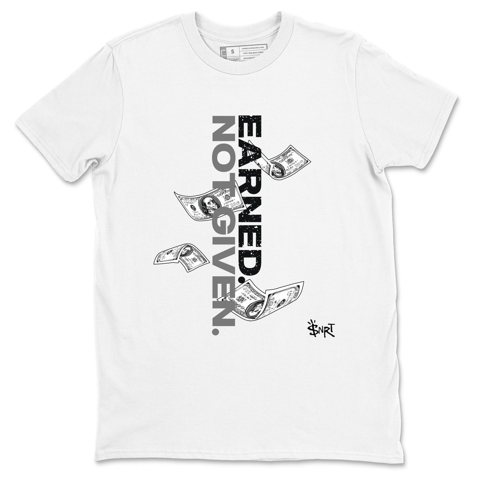 4s Fear shirts to match jordans Earned Not Given sneaker match tees Air Jordan 4 Retro Fear match shoes to clothes SNRT Sneaker Tees unisex cotton White 2 shirts
