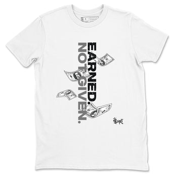 4s Fear shirts to match jordans Earned Not Given sneaker match tees Air Jordan 4 Retro Fear match shoes to clothes SNRT Sneaker Tees unisex cotton White 2 shirts