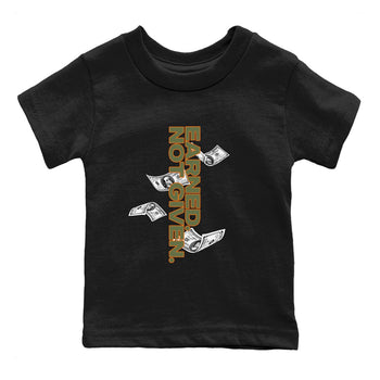 Sneaker match tees – Sneaker Tees To Match Undefeated inspired colorways Air Jordan 4 OG Olive Shoes  – Earned Not Given Kids T-Shirt Black 2