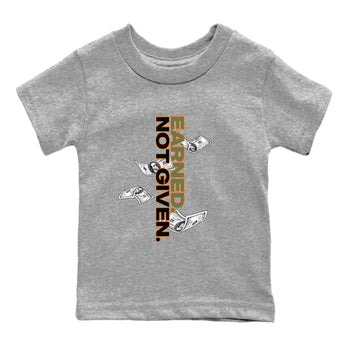 Sneaker match tees – Sneaker Tees To Match Undefeated inspired colorways Air Jordan 4 OG Olive Shoes  – Earned Not Given Kids T-Shirt Heather Grey 2