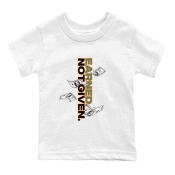 Sneaker match tees – Sneaker Tees To Match Undefeated inspired colorways Air Jordan 4 OG Olive Shoes  – Earned Not Given Kids T-Shirt White 2