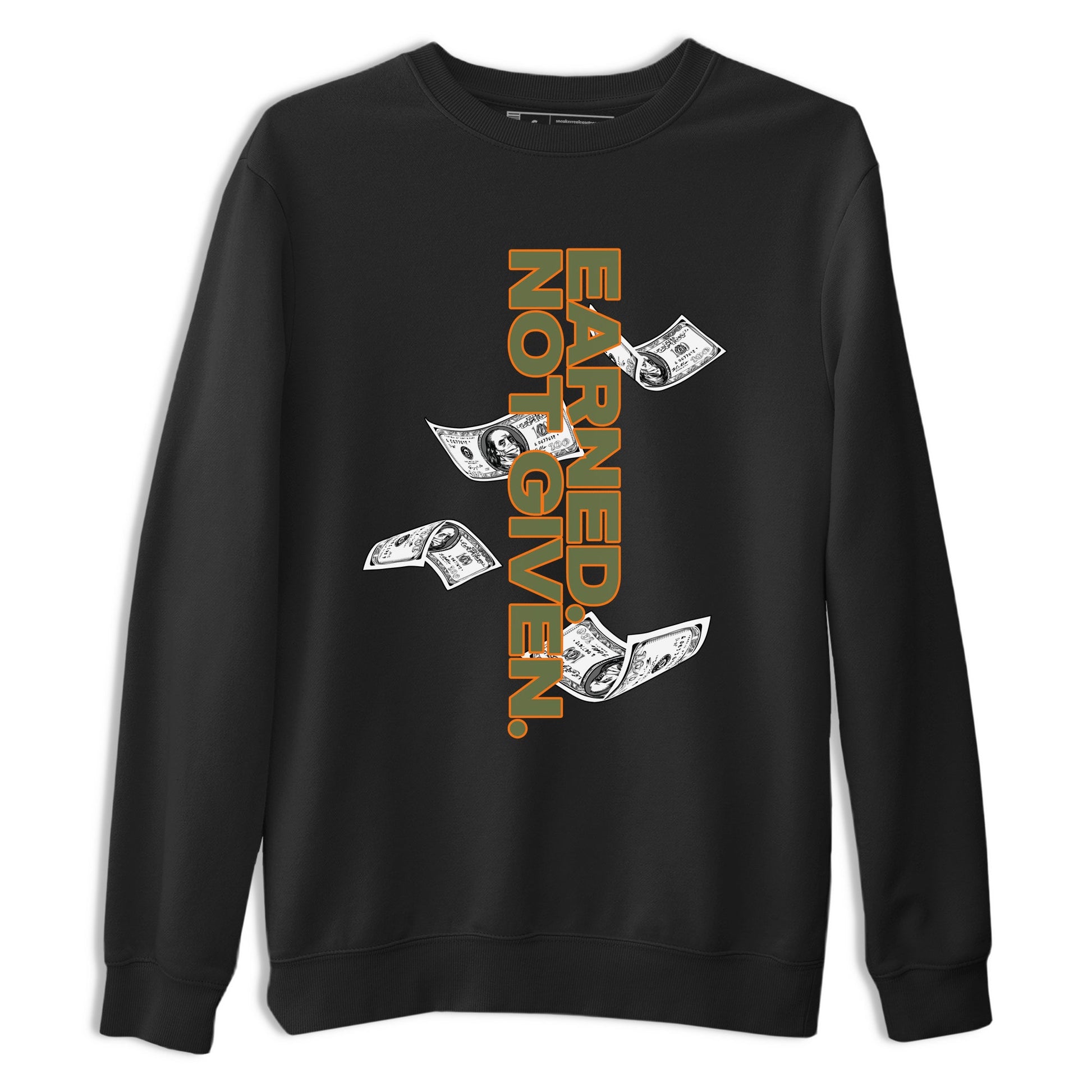 Sneaker match tees – Sneaker Tees To Match Undefeated inspired colorways Air Jordan 4 OG Olive Shoes  – Earned Not Given Tee Black 2