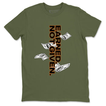Sneaker match tees – Sneaker Tees To Match Undefeated inspired colorways Air Jordan 4 OG Olive Shoes  – Earned Not Given Tee Military Green 2