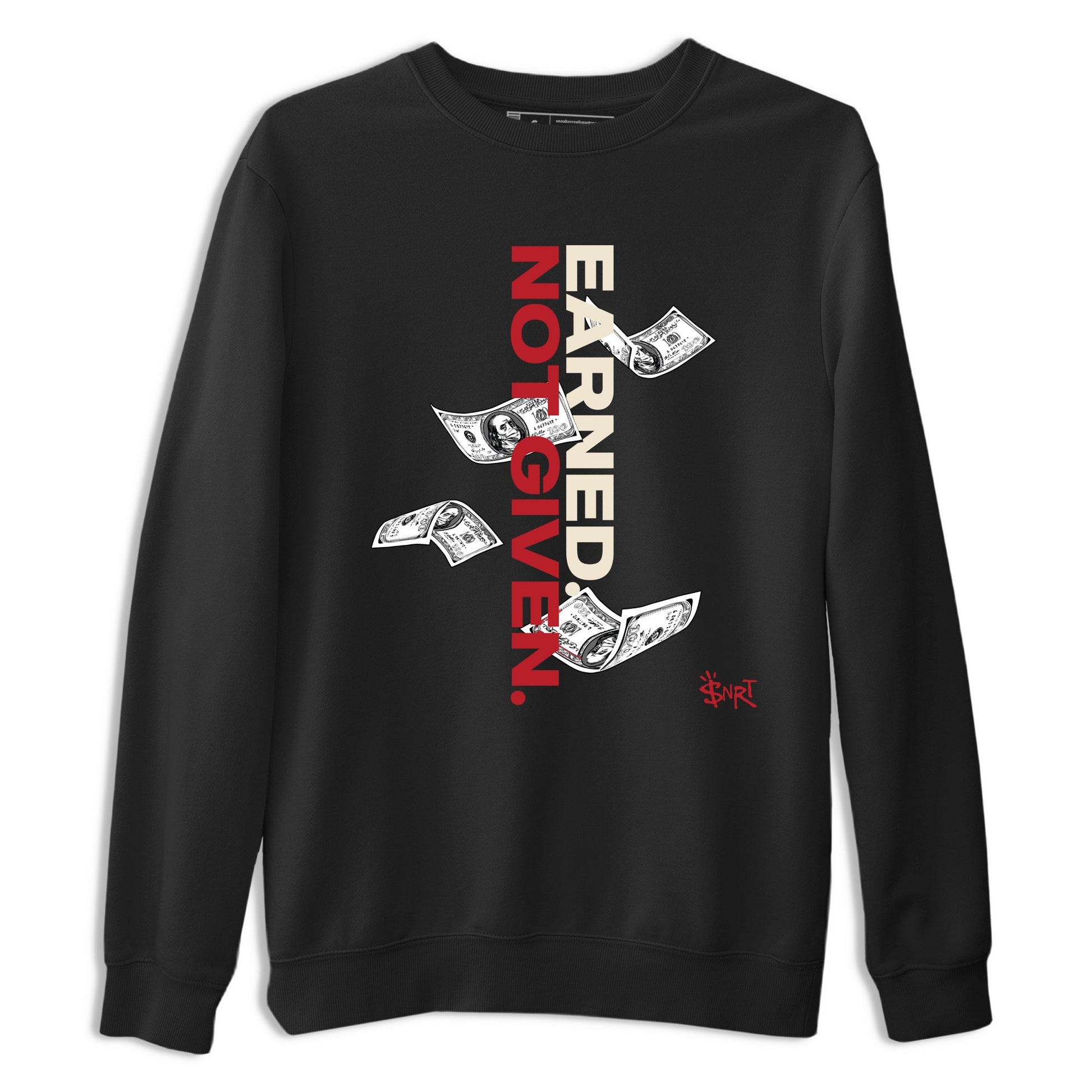 Sneaker match tees – Sneaker Tees To Match Air Jordan 4 Valentines Day Shoes – Earned Not Given Tee Black 2