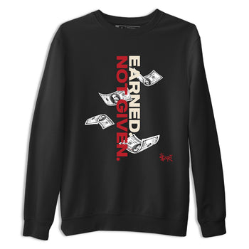 Sneaker match tees – Sneaker Tees To Match Air Jordan 4 Valentines Day Shoes – Earned Not Given Tee Black 2