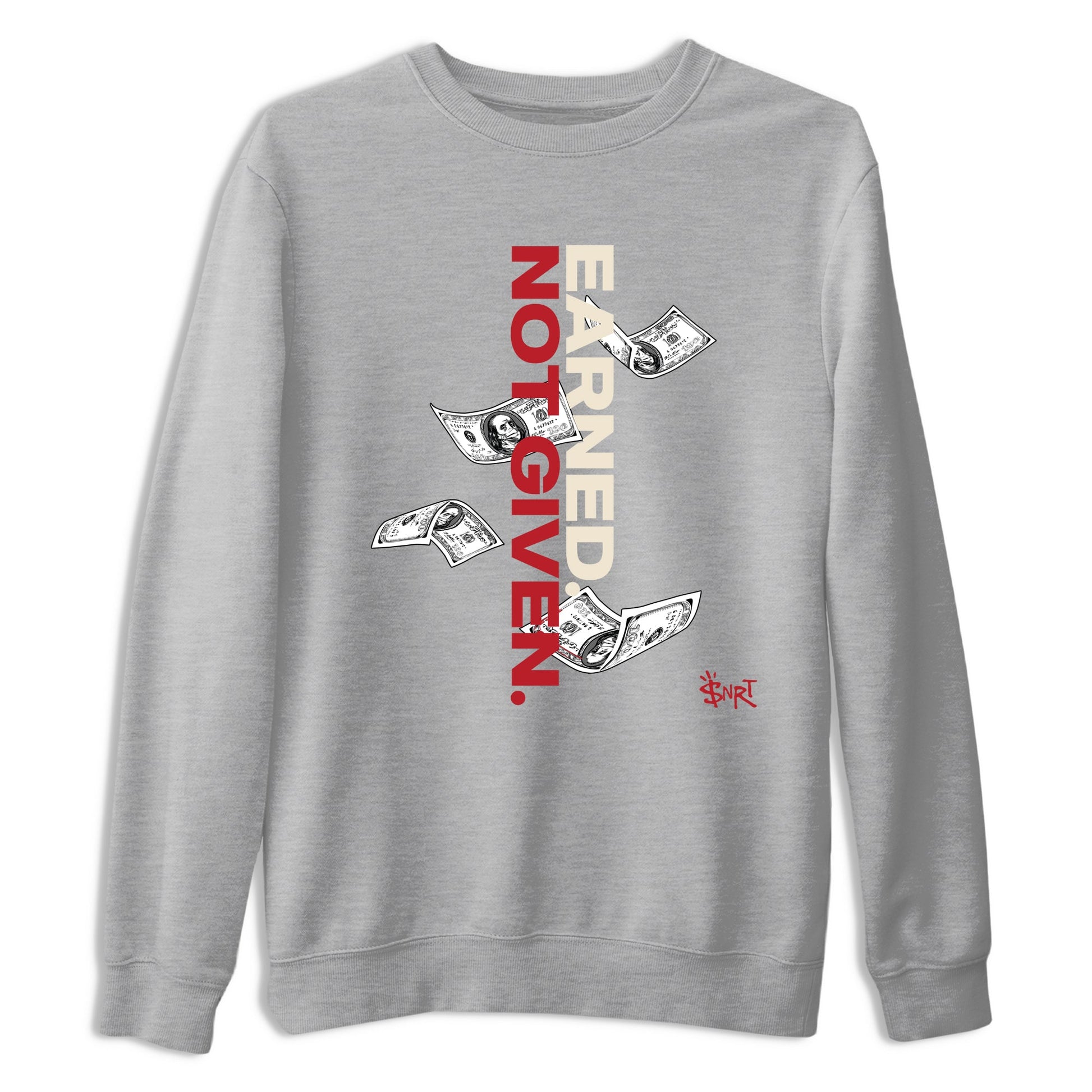 Sneaker match tees – Sneaker Tees To Match Air Jordan 4 Valentines Day Shoes – Earned Not Given Tee Heather Grey 2