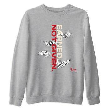 Sneaker match tees – Sneaker Tees To Match Air Jordan 4 Valentines Day Shoes – Earned Not Given Tee Heather Grey 2