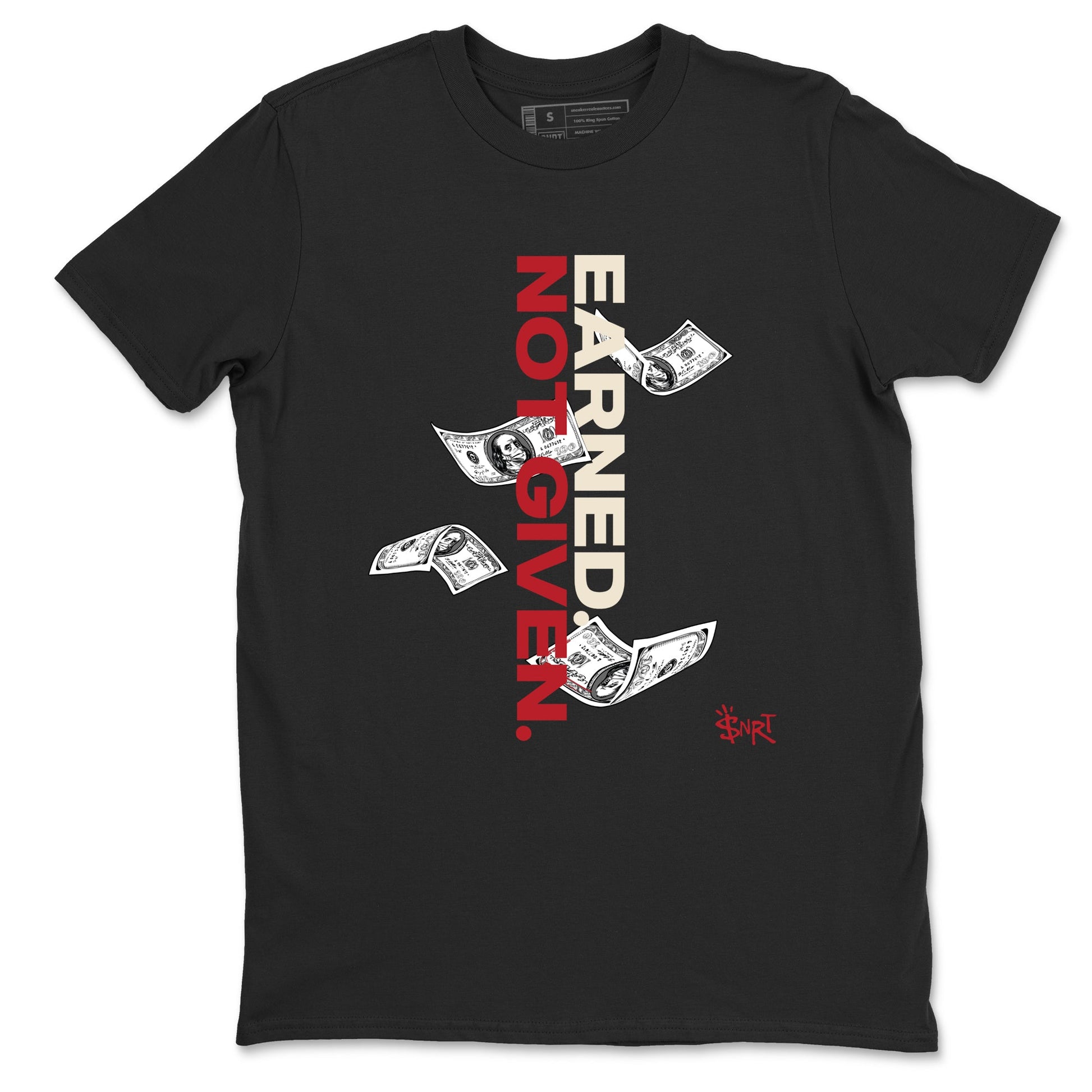 Sneaker match tees – Sneaker Tees To Match Air Jordan 4 Valentines Day Shoes – Earned Not Given Tee Black 2