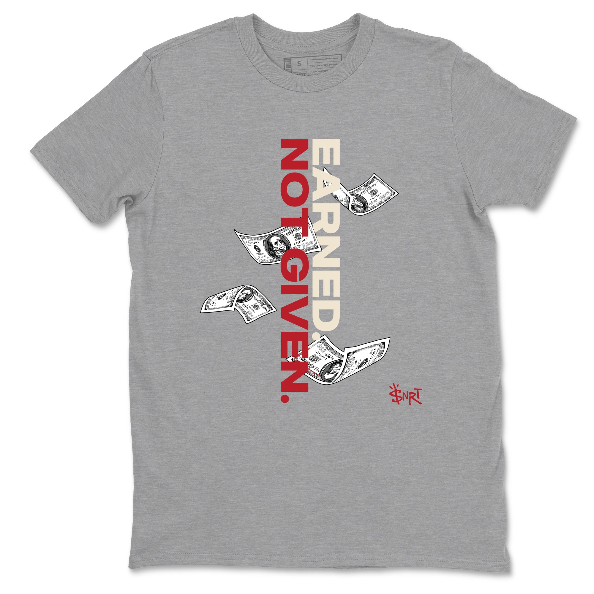 Sneaker match tees – Sneaker Tees To Match Air Jordan 4 Valentines Day Shoes – Earned Not Given Tee Heather Grey 2