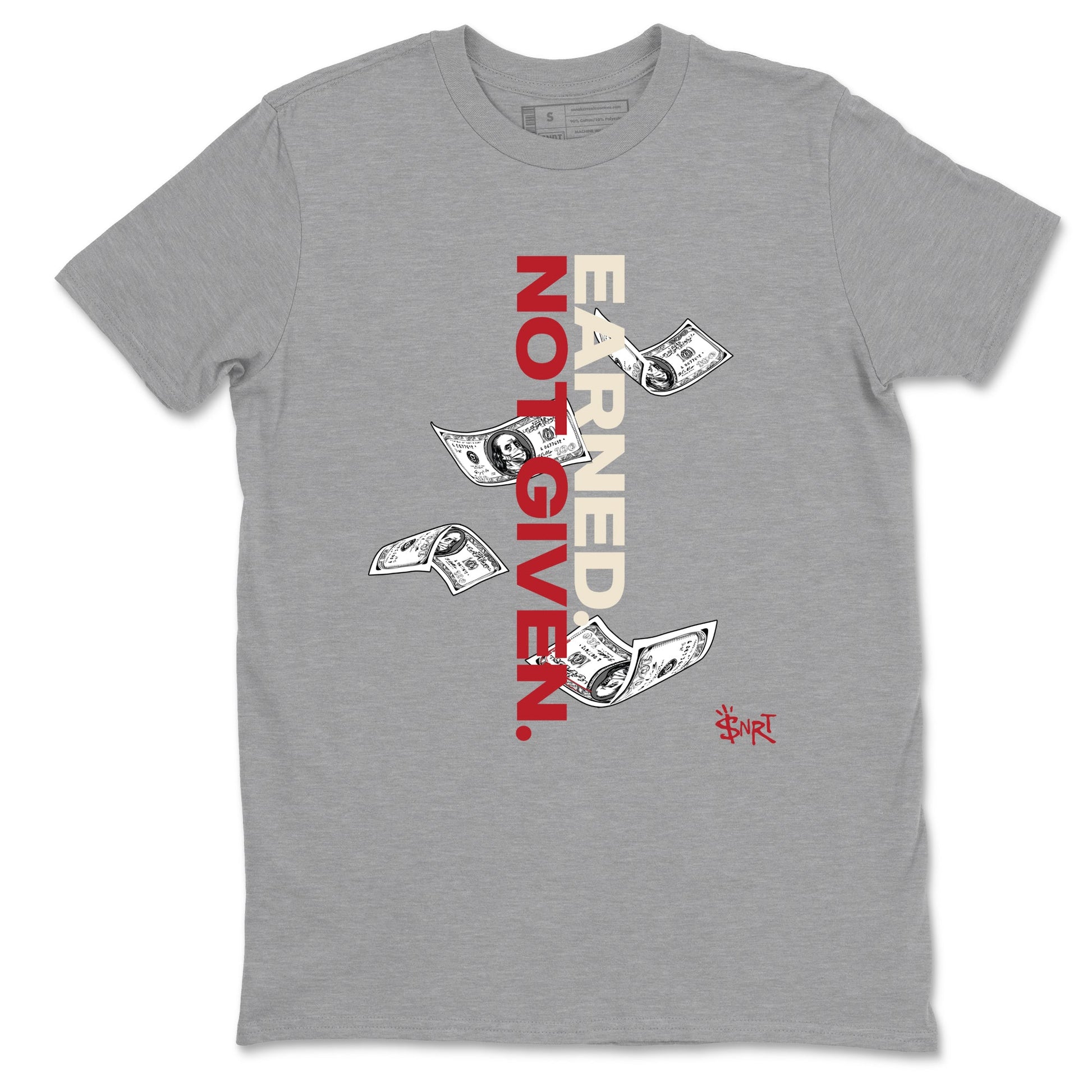 Sneaker match tees – Sneaker Tees To Match Air Jordan 4 Valentines Day Shoes – Earned Not Given Tee Heather Grey 2