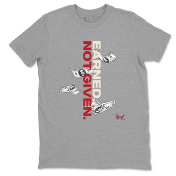 Sneaker match tees – Sneaker Tees To Match Air Jordan 4 Valentines Day Shoes – Earned Not Given Tee Heather Grey 2