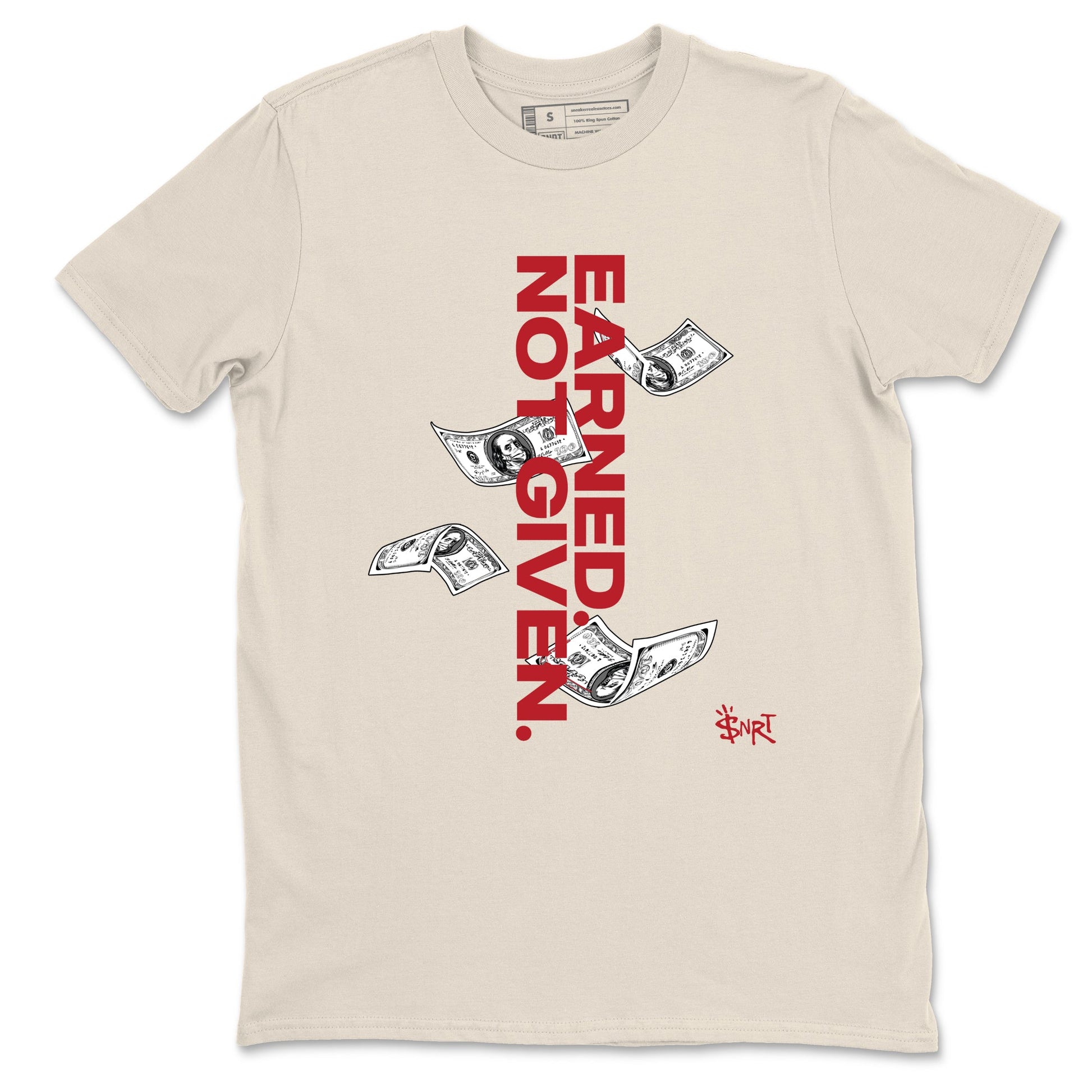 Sneaker match tees – Sneaker Tees To Match Air Jordan 4 Valentines Day Shoes – Earned Not Given Tee Natural 2